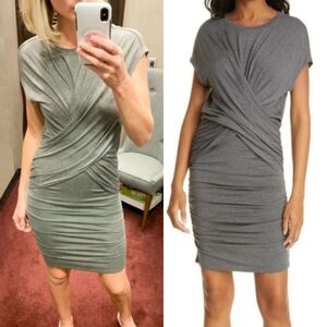 NWT Frame Shirred Muscle Dress Gray XS